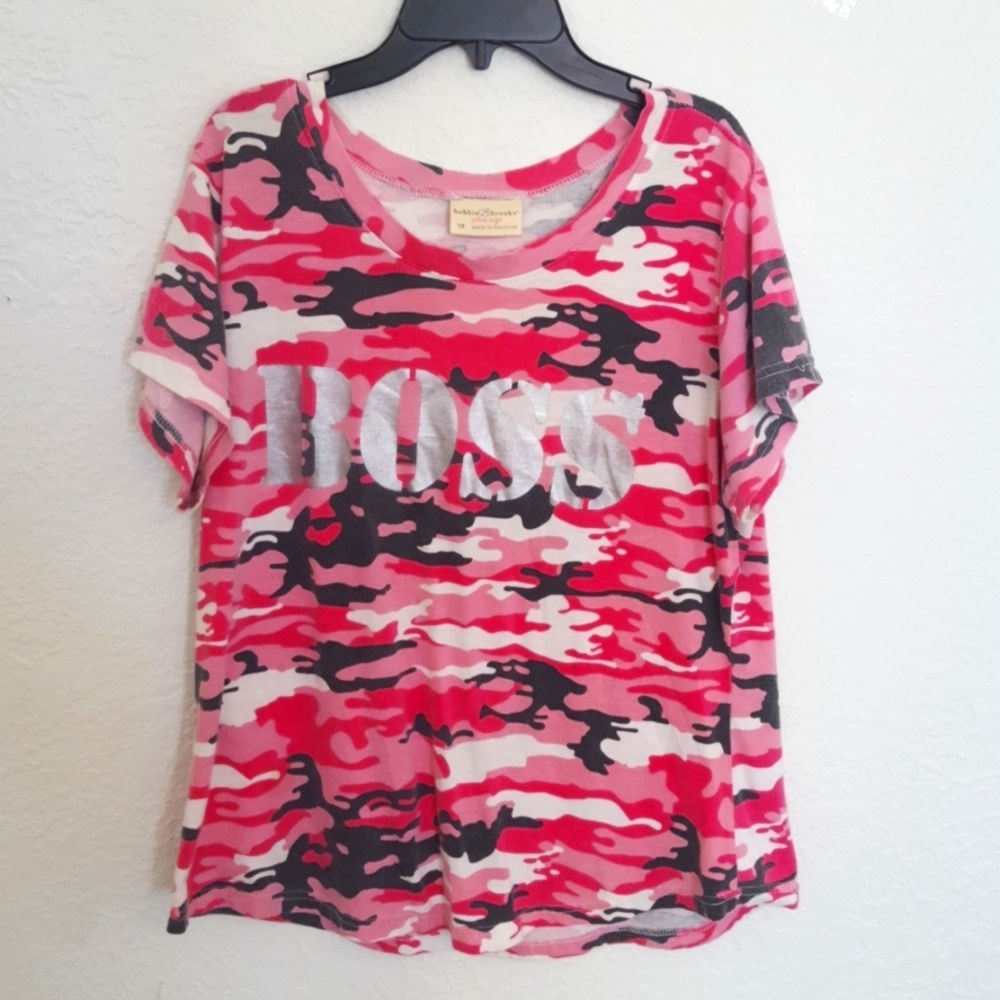 Pink Camo Boss tee